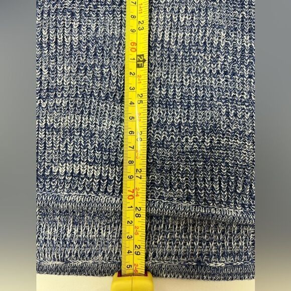 Express Blue Marl V-Neck Sweater Size Small Cotton Oversized - Picture 9 of 14